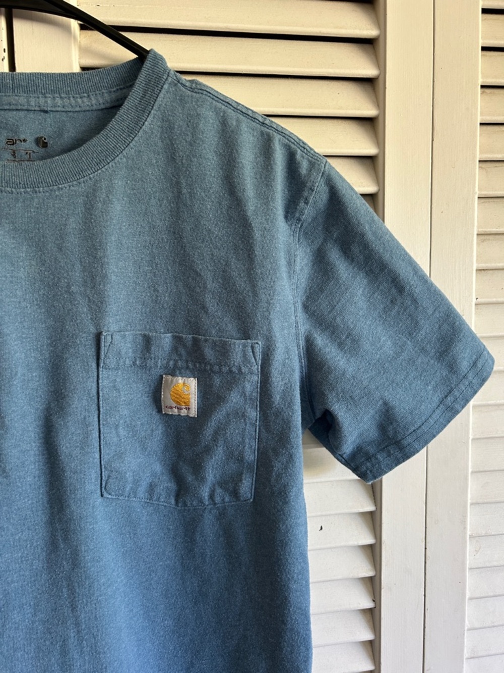 Carhartt Men's Short-Sleeve Pocket Tee in Slate Blue